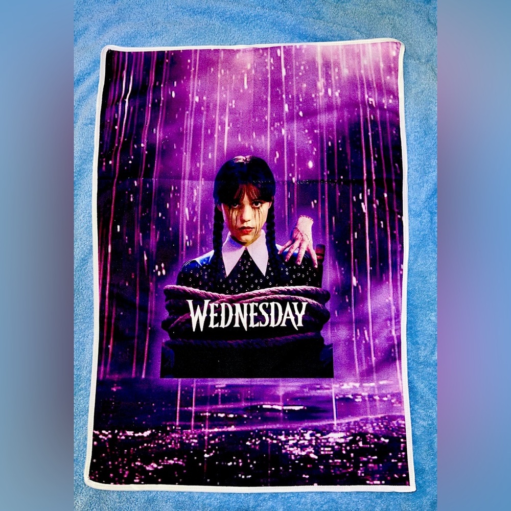 Wednesday Addams Handmade & Designed Single Sided Hand or Kitchen Towel